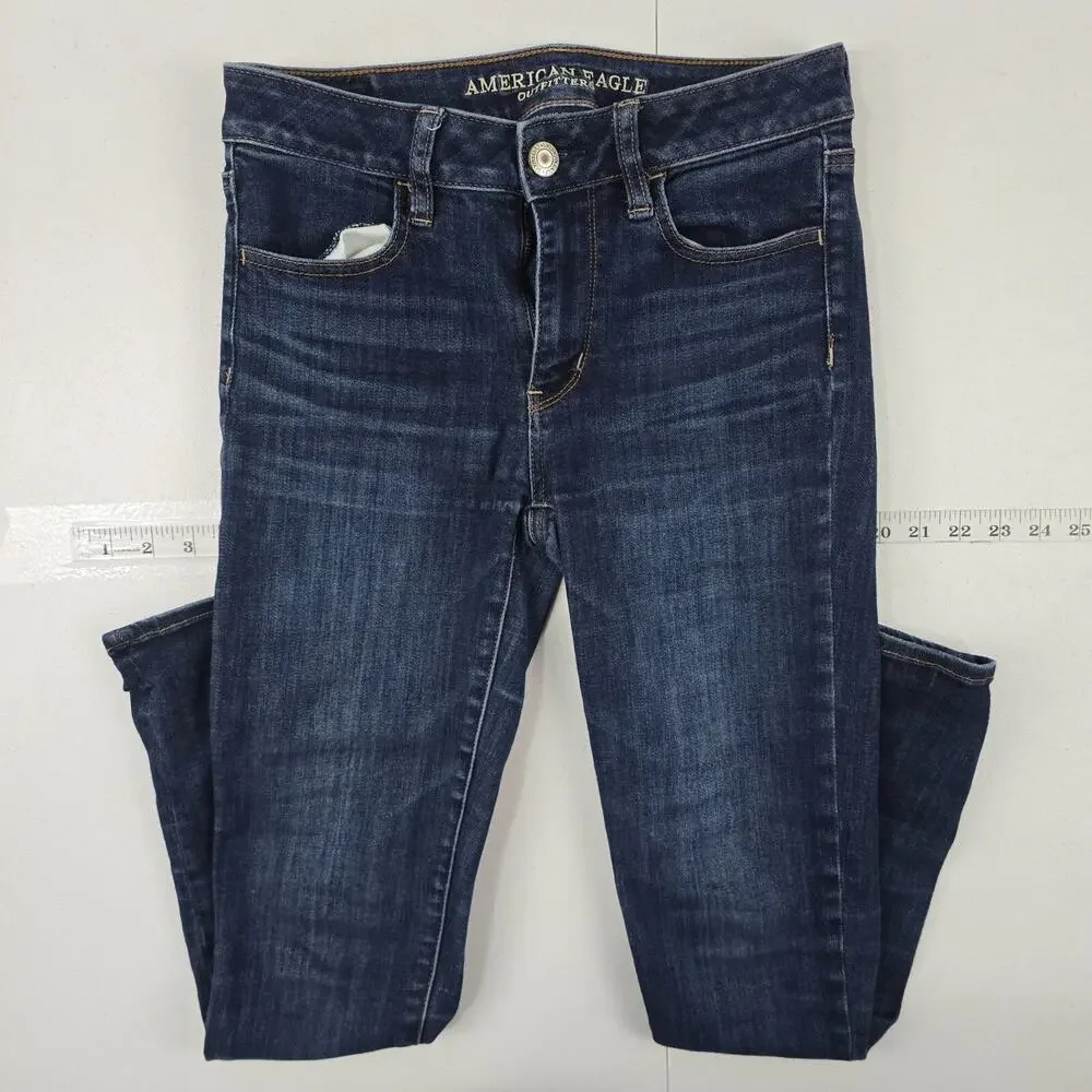 American Eagle super super stretch x jeans hi rise jegging 4 reg‎ 5036